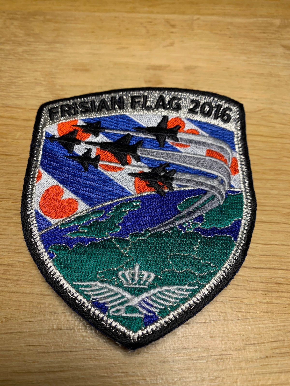 Patch F16 Frisian Flag 2016 RNLAF Leeuwarden AB, Verzenden, Luchtmacht, Nederland, Embleem of Badge