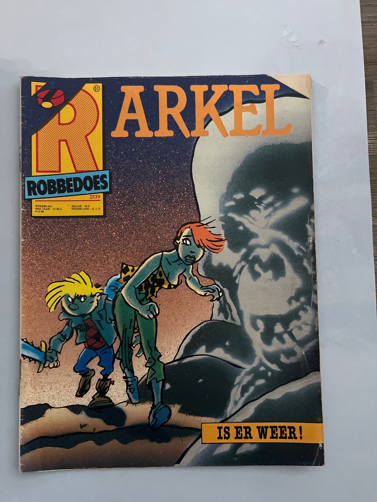 Robbedoes Weekblad 2539 - Arkell is er weer!, Eén stripboek, Ophalen, Gelezen