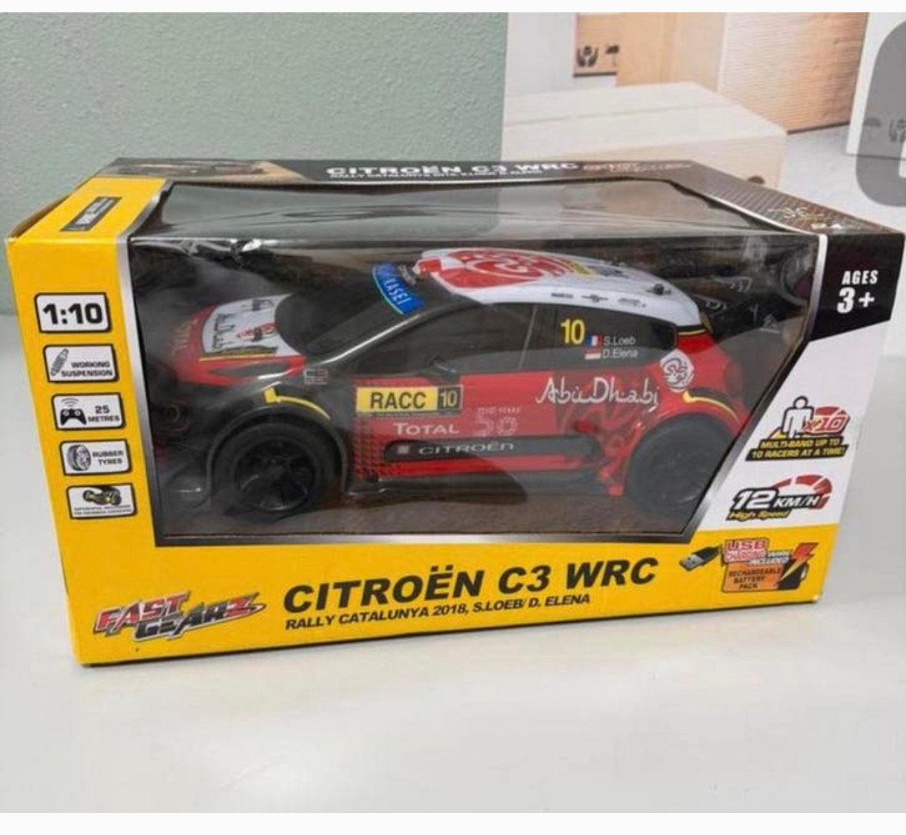 Citroën C3 WRC RC bestuurbare Auto 1:10 2.4GHz 12 km/h NIEUW, Elektro, Ophalen of Verzenden, Auto onroad, H