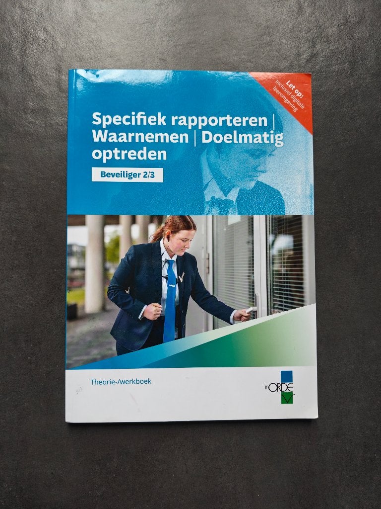 Specifiek rapporteren/waarnemen / doelmatig optreden, Ophalen of Verzenden, Zo goed als nieuw, MBO, Boom beroepsonderwijs