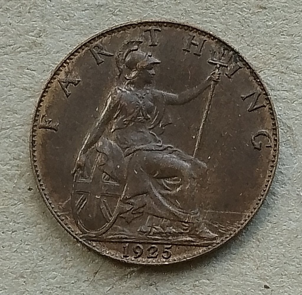 Engeland, farthing 1925, Ophalen of Verzenden, Overige landen, Losse munt