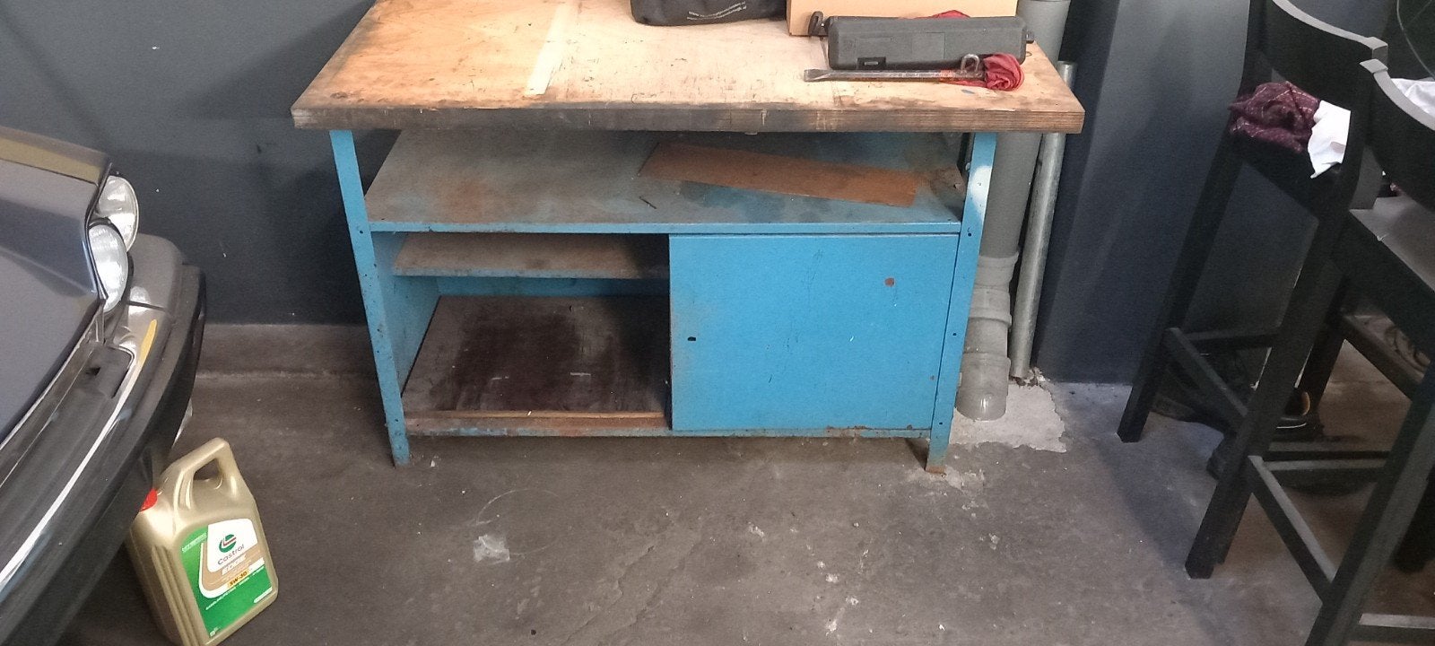 Werkbank met opbergruimte, Doe-het-zelf en Verbouw, Werkbanken, Ophalen, Gebruikt, 70 tot 120 cm