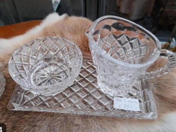 3 delig kristallen room setje, Antiek en Kunst, Antiek | Glas en Kristal, Ophalen of Verzenden