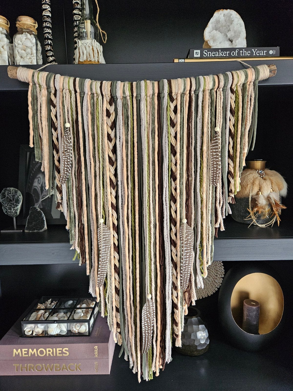 wandkleed herfst bruin groen taupe bohemian decoratie, Ophalen of Verzenden, Nieuw