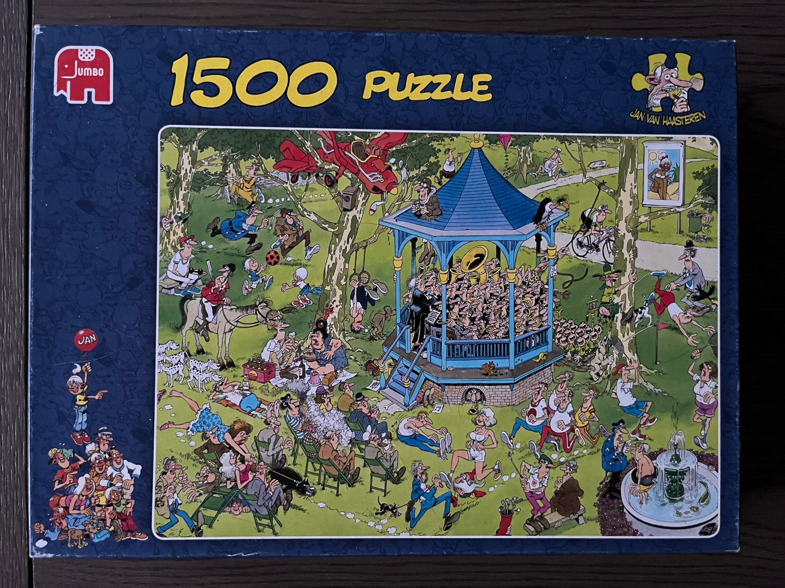 Leuke Jan van Haasteren puzzel met 1500 stukjes., Hobby en Vrije tijd, Denksport en Puzzels, Ophalen of Verzenden, 500 t/m 1500 stukjes