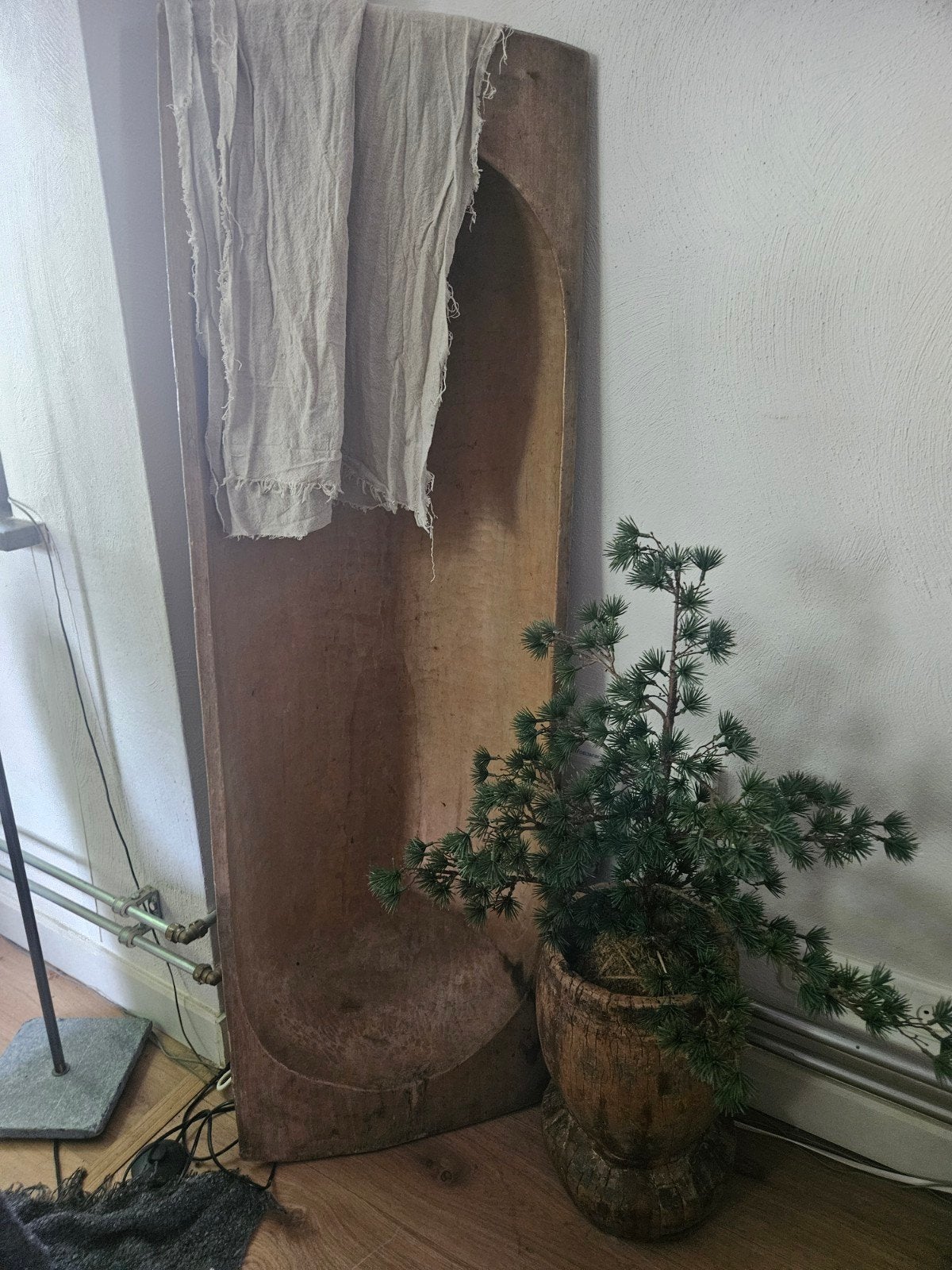 Grote oude houten trog stoer sober wonen, Ophalen of Verzenden