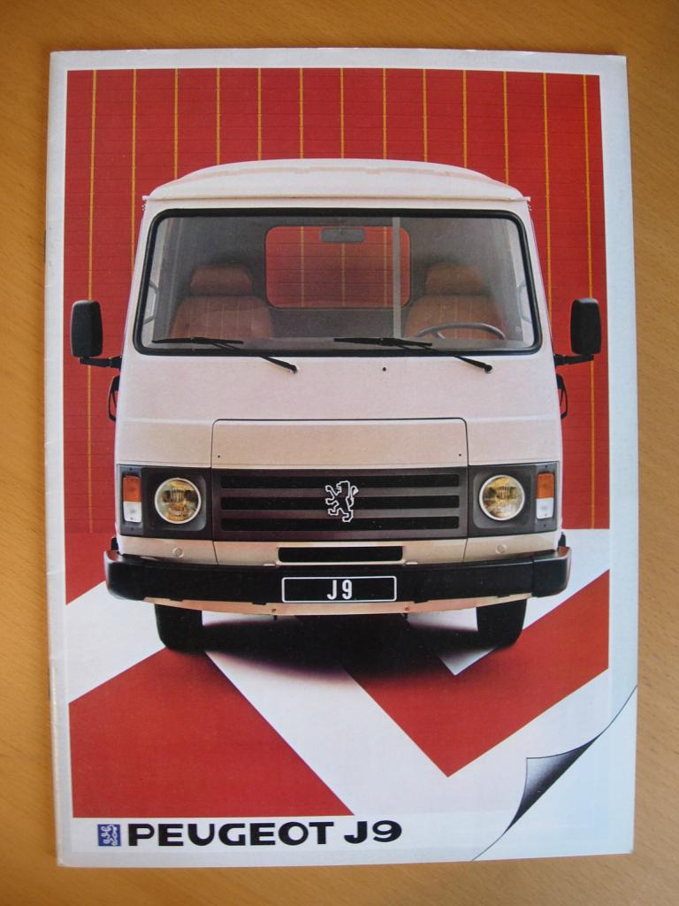 Peugeot J9 Bestel Brochure ca 1983 - Bestelwagen, Ophalen of Verzenden, Zo goed als nieuw, Peugeot, Peugeot