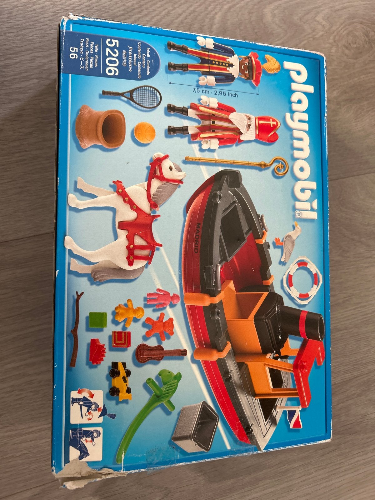 Playmobil 5206 Sinterklaas met stoomboot en paard, Ophalen of Verzenden, Gebruikt, Jongen of Meisje