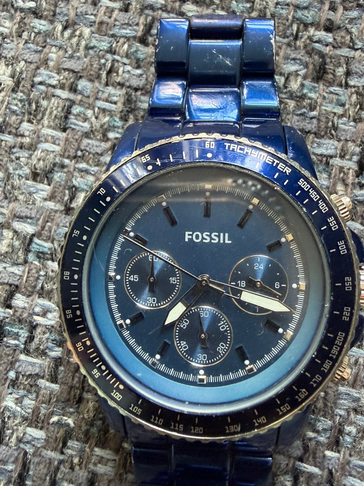 Fossil horloge, Ophalen of Verzenden, Zo goed als nieuw, Leer, Overige merken