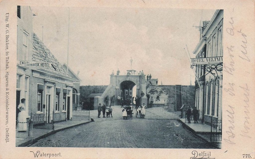 703-136-007 Waterpoort Delfzijl, Verzenden, Voor 1920, Groningen