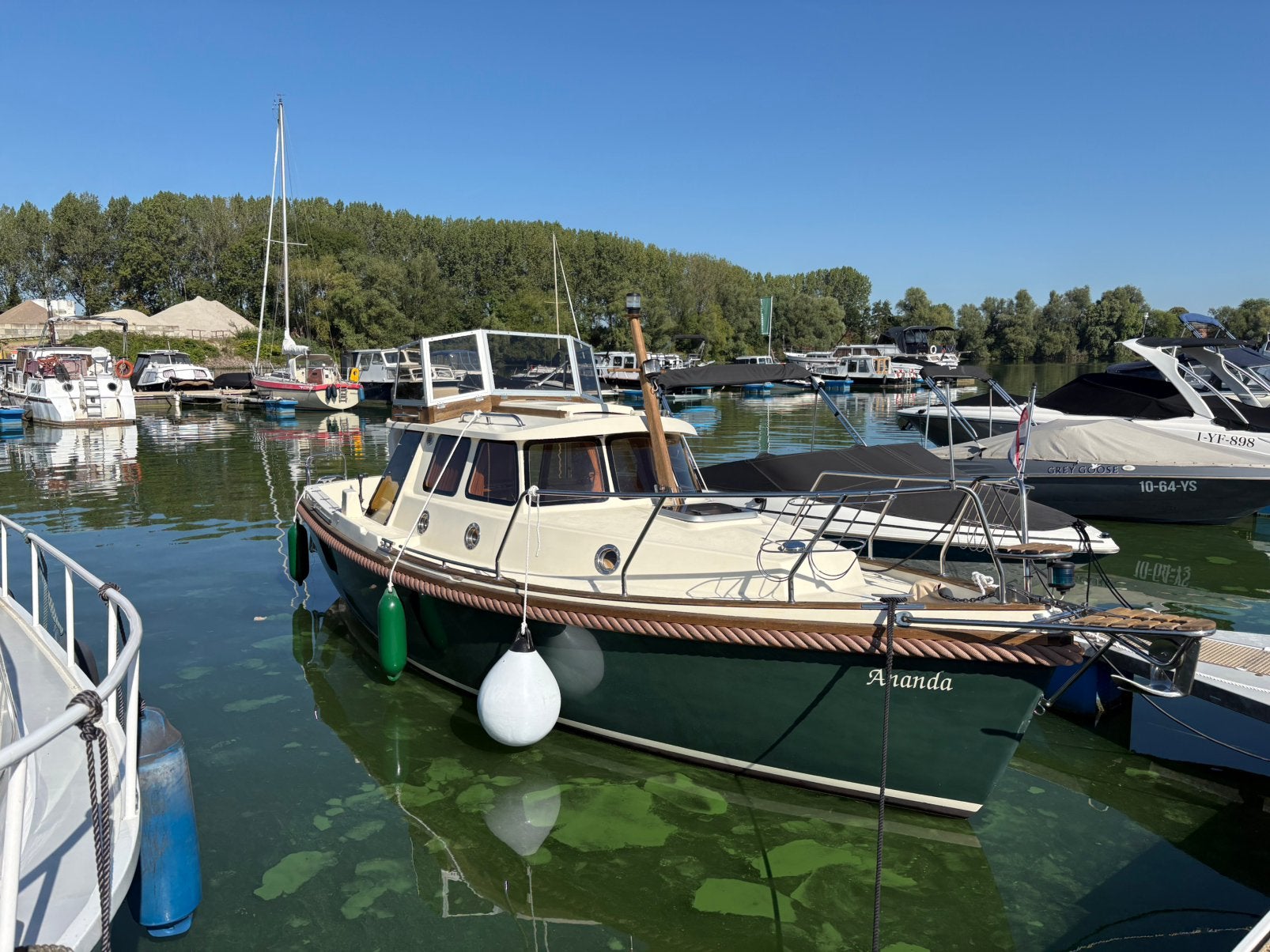 Haber 660M kajuitsloep kajuitboot uit 2006, Watersport en Boten, Overige merken, Diesel, Zo goed als nieuw, Polyester
