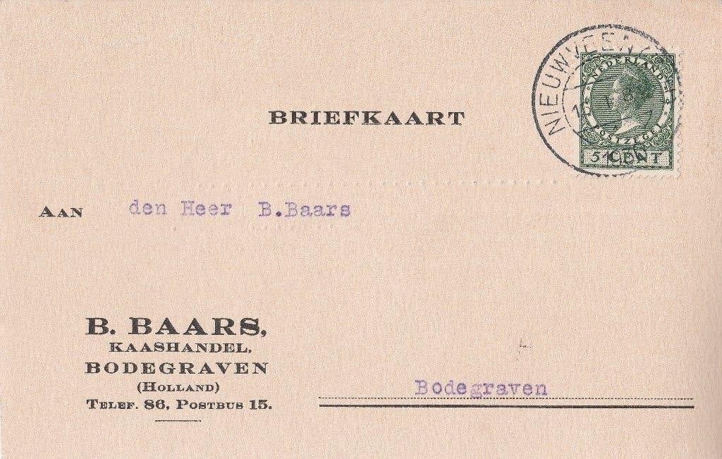 NIEUWVEEN 1936 Th VINK meldt dat 2 kazen  gemaakt op 31-10, Verzamelen, Ophalen of Verzenden, 1920 tot 1940, Gelopen, Zuid-Holland