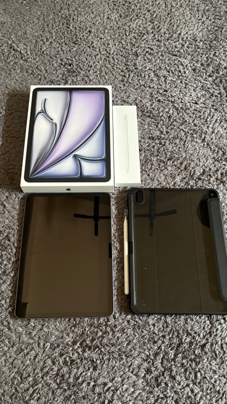 iPad Air 6th 11’ met garantie, hoesje en Apple Pen, Zwart, Apple iPad Air, 11 inch, Ophalen of Verzenden