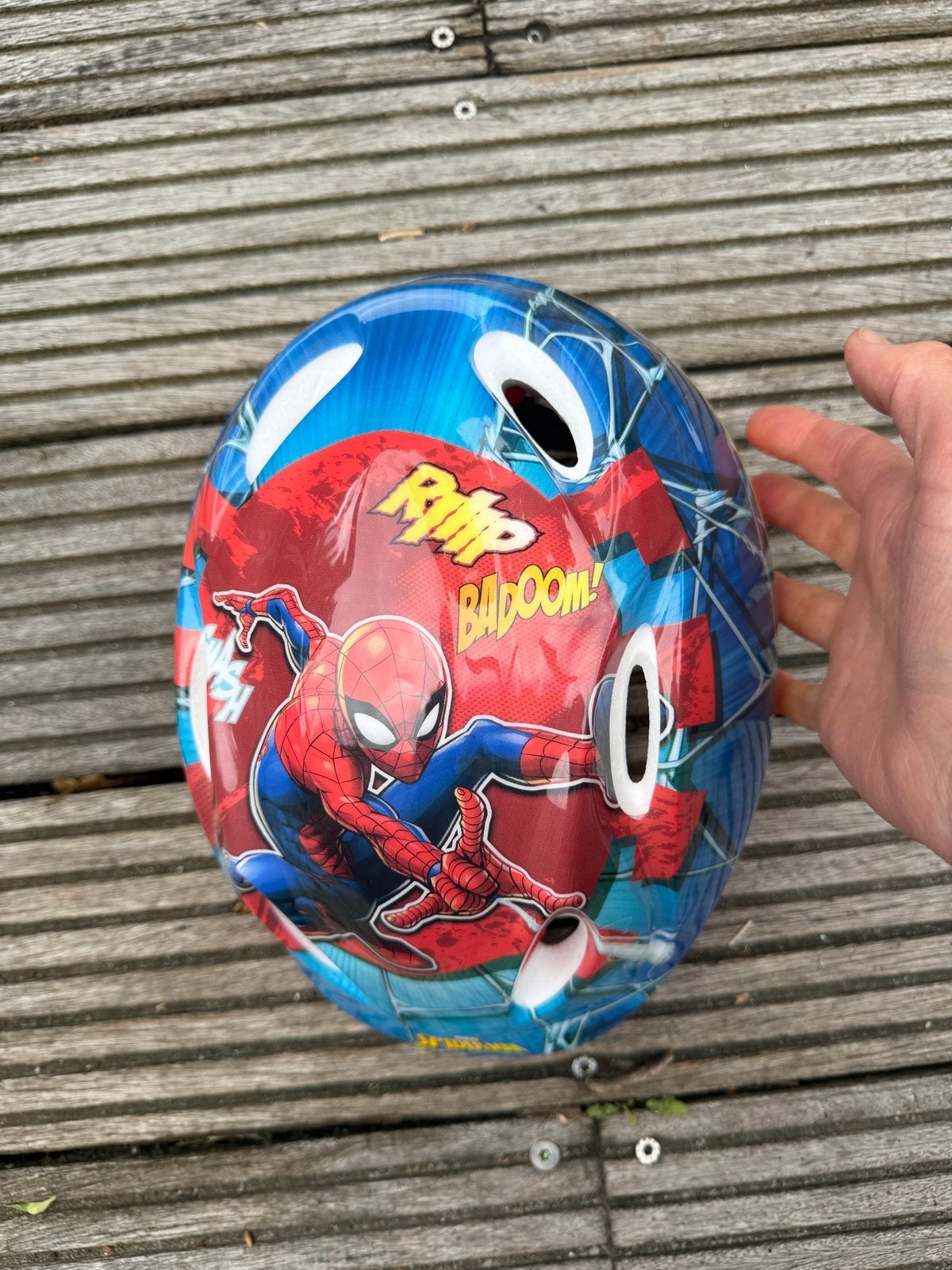 Stoere Spiderman kinderfietshelm - Bescherming voor je kind, Ophalen of Verzenden, Gebruikt, Overige maten, Jongen