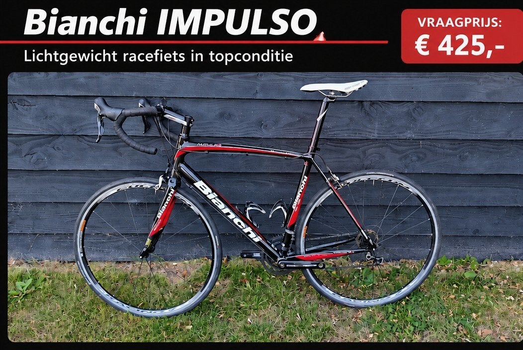 Bianchi Impulso, Racefiets, 28 inch, Gebruikt, Velgrem, 15 tot 20 versnellingen