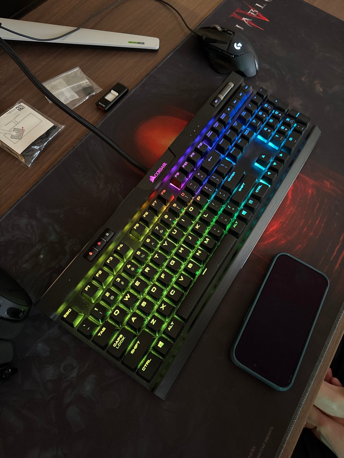 Corsair K70 RGB MK2 Gaming Toetsenbord, Ophalen, Gaming toetsenbord, Zo goed als nieuw, Qwerty