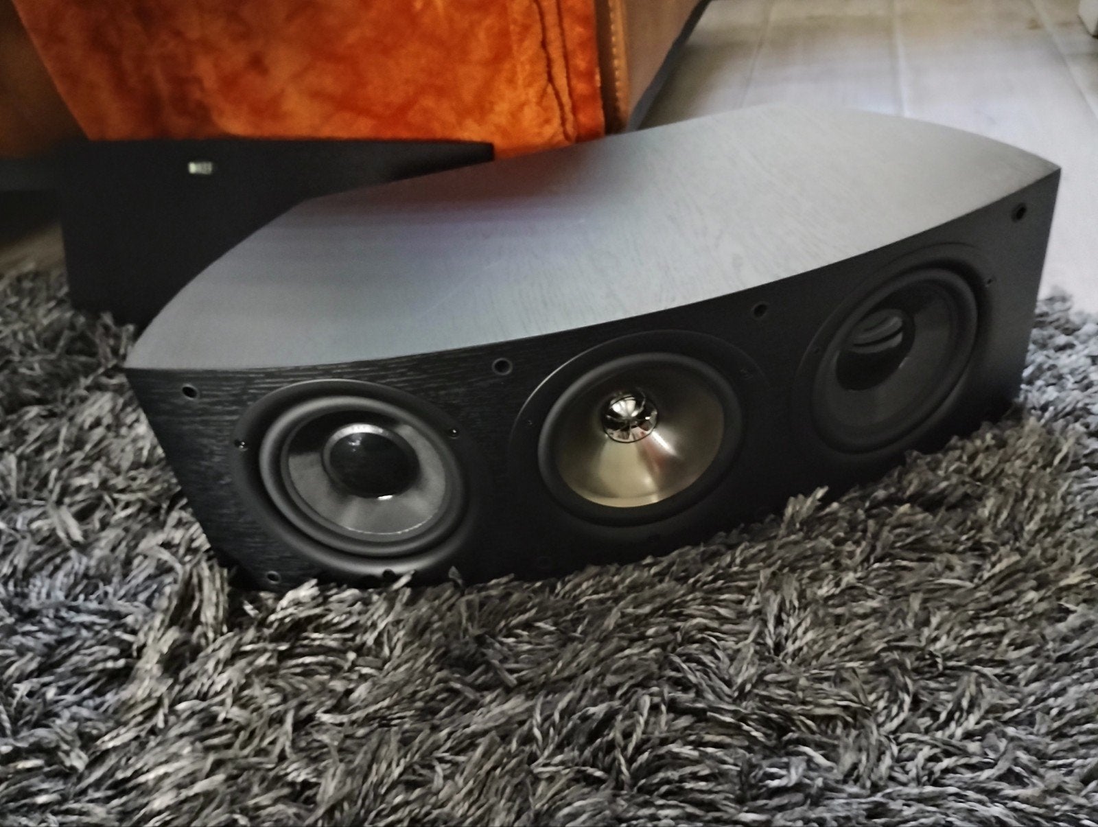 Kef IQ60c centerspeaker zwart 150Wrms@8ohm, Gebruikt, KEF, Center speaker, Ophalen
