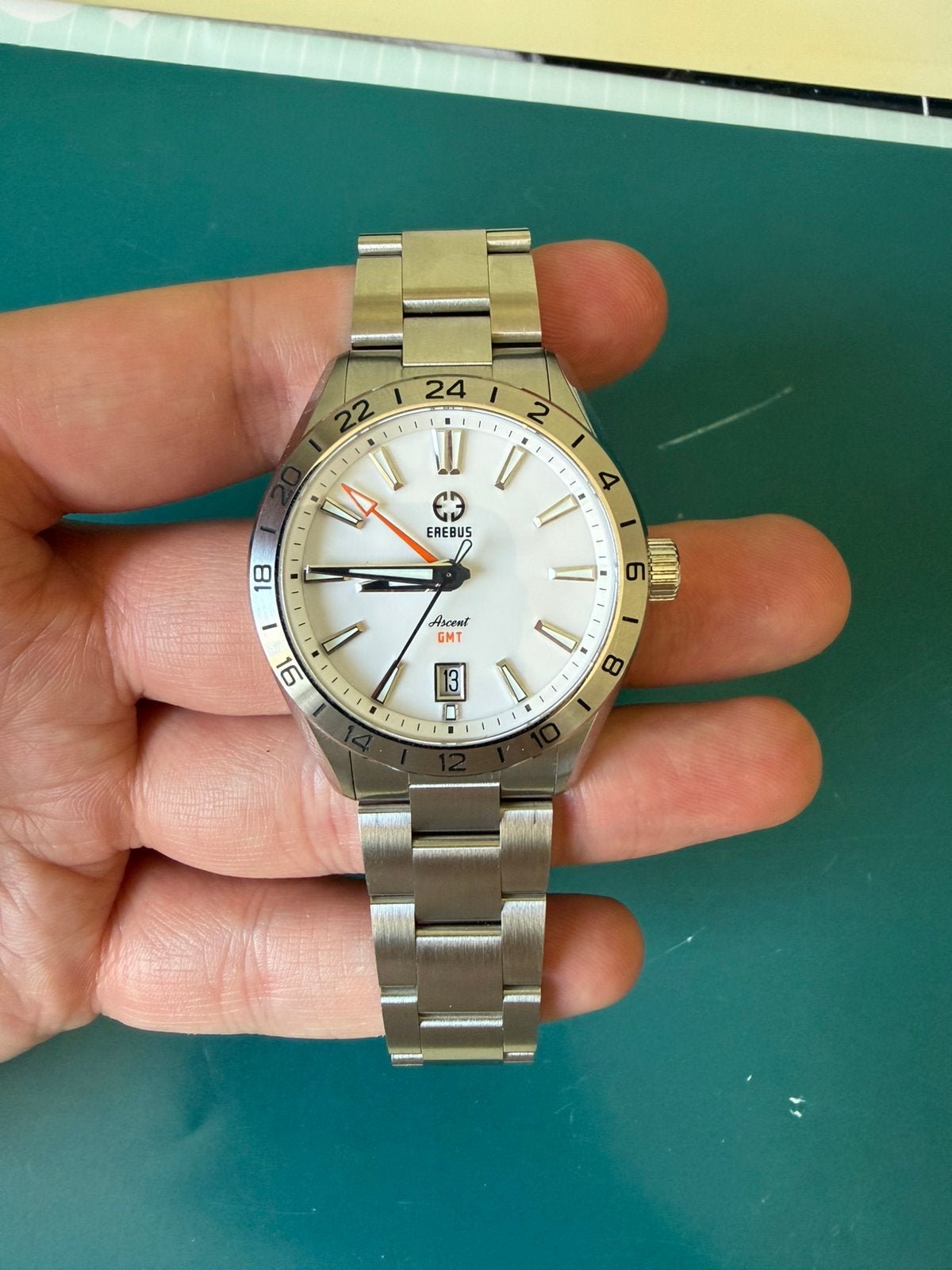Erebus Ascent GMT, Sieraden, Tassen en Uiterlijk, Horloges | Heren, Overige merken, Staal, Staal, Verzenden