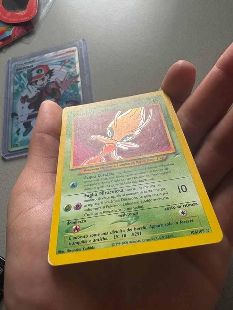 Pokemon Shining Celebi Italiaans, Hobby en Vrije tijd, Verzamelkaartspellen | Pokémon, Ophalen of Verzenden, Zo goed als nieuw