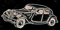 Citroën type Traction- zwart gelakt, Verzamelen, Verzenden, Nieuw, Transport, Speldje of Pin