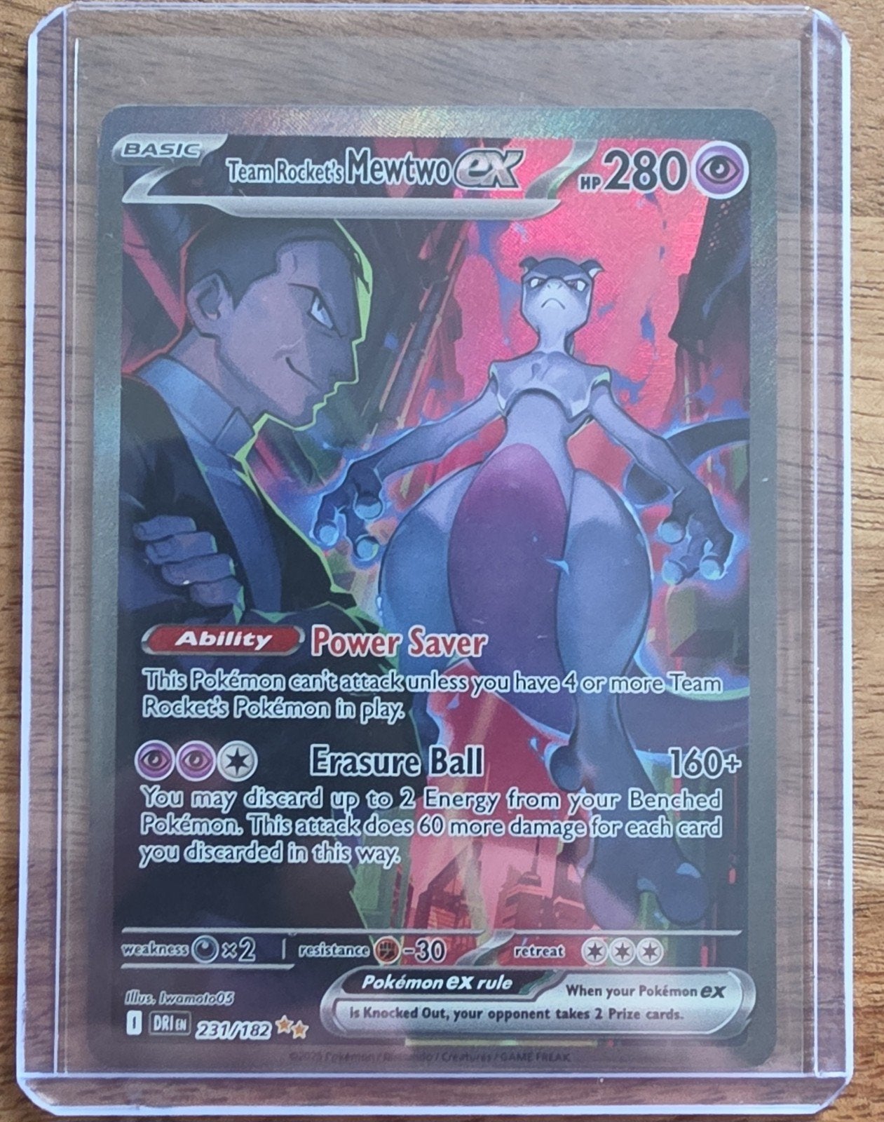 Team Rocket's Mewtwo EX 231/182 Destined Rivals, Ophalen of Verzenden, Zo goed als nieuw