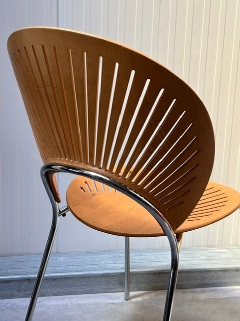 Trinidad eettafelstoel Nanna Ditzel design eetkamerstoel, Gebruikt, Jaren 90, Bruin, .