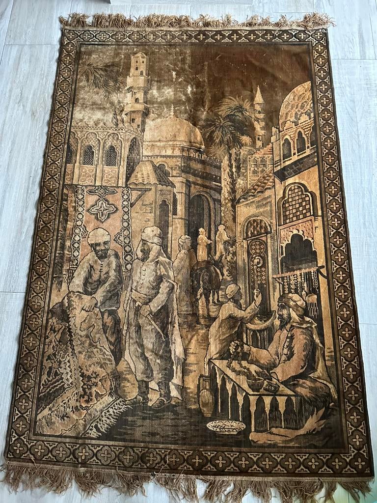 Groot Oud oosters Kasba wandkleed 90/127 cm, Ophalen of Verzenden
