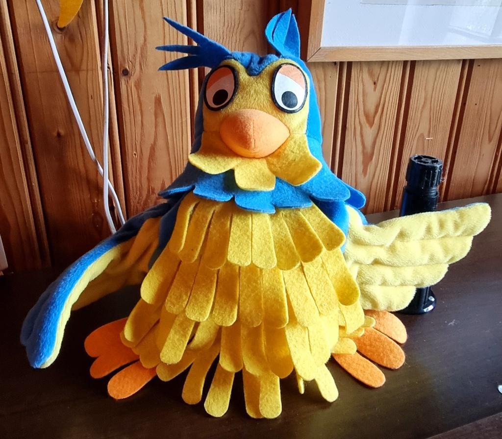Grote vintage handpop Meneer de Uil - Fabeltjeskrant - IZGST, Verzamelen, Ophalen of Verzenden, Zo goed als nieuw, Tv, Actiefiguur of Pop