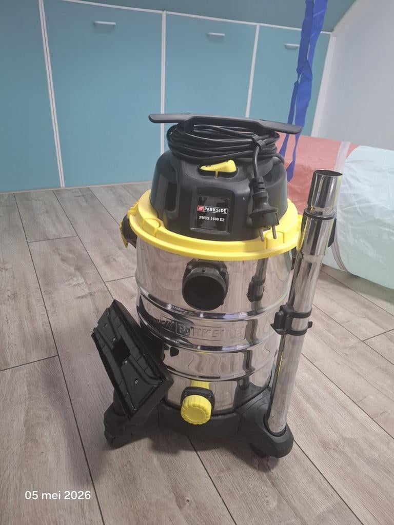 Parkside Nat- en Droogzuiger PNTS 1400 E2, Witgoed en Apparatuur, Stofzuigers, Gebruikt, Combi-reiniger, Overige merken, 1200 tot 1600 watt