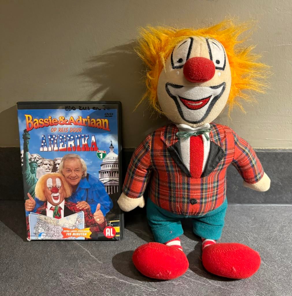 Bassie en adriaan met unieke Bassie knuffel, Ophalen of Verzenden, Zo goed als nieuw, Overige typen