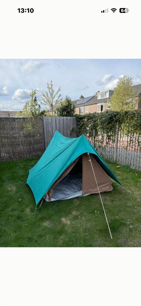 Tent katoen 2 pers., Caravans en Kamperen, Tenten, Ophalen of Verzenden, Gebruikt, Tot en met 2