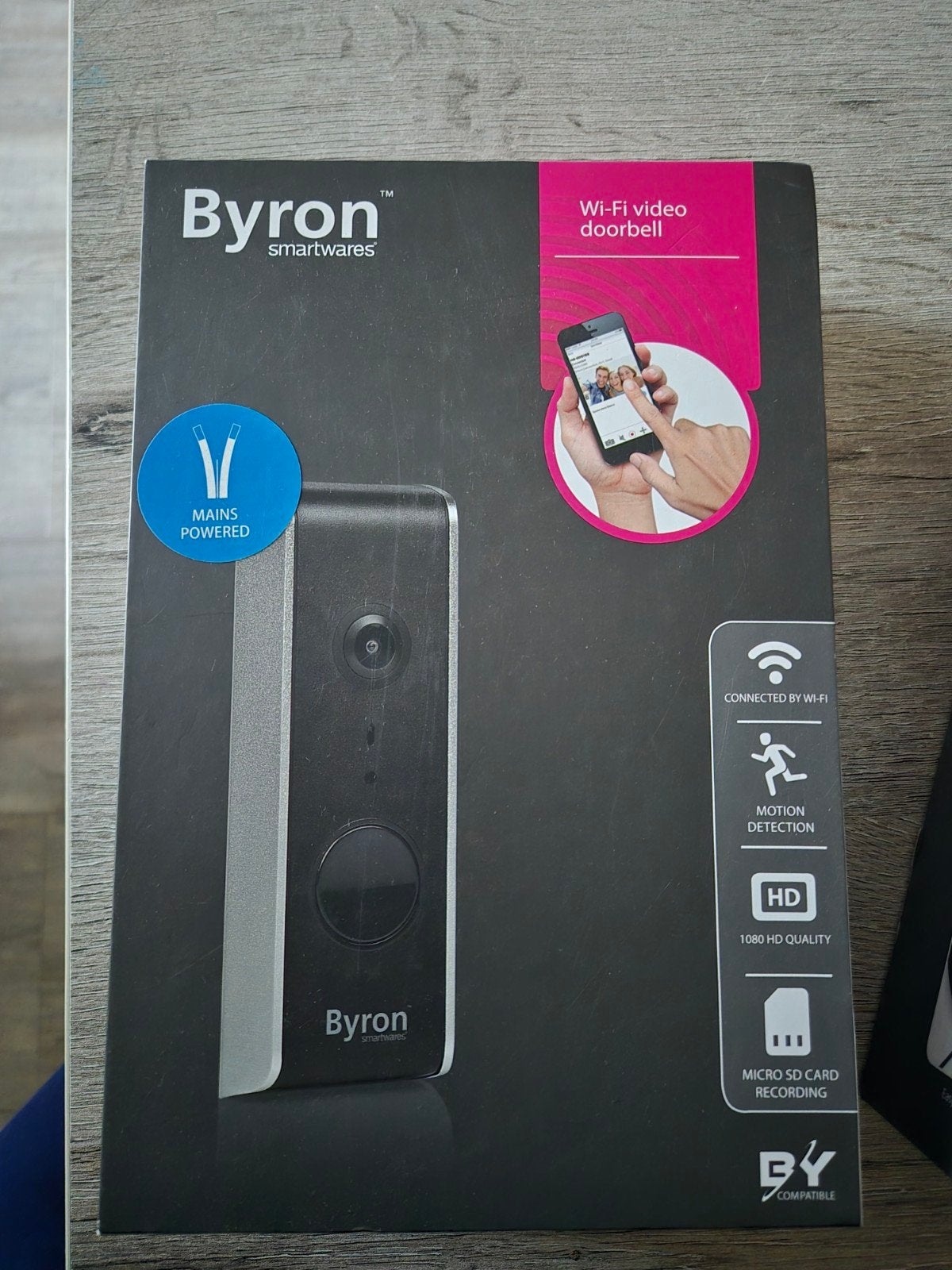 nieuw Byron Video Deurbel - Wi-Fi, HD, Bewegingsdetectie, Ophalen of Verzenden, Ingebouwde camera, Nieuw, Bedraad