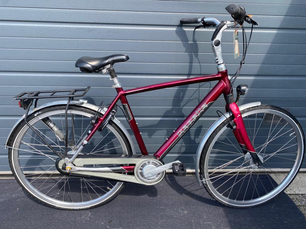 Gazelle ultimate H53cm rood 8vers, Ophalen, Gebruikt, Velgrem, Cleanbikes
