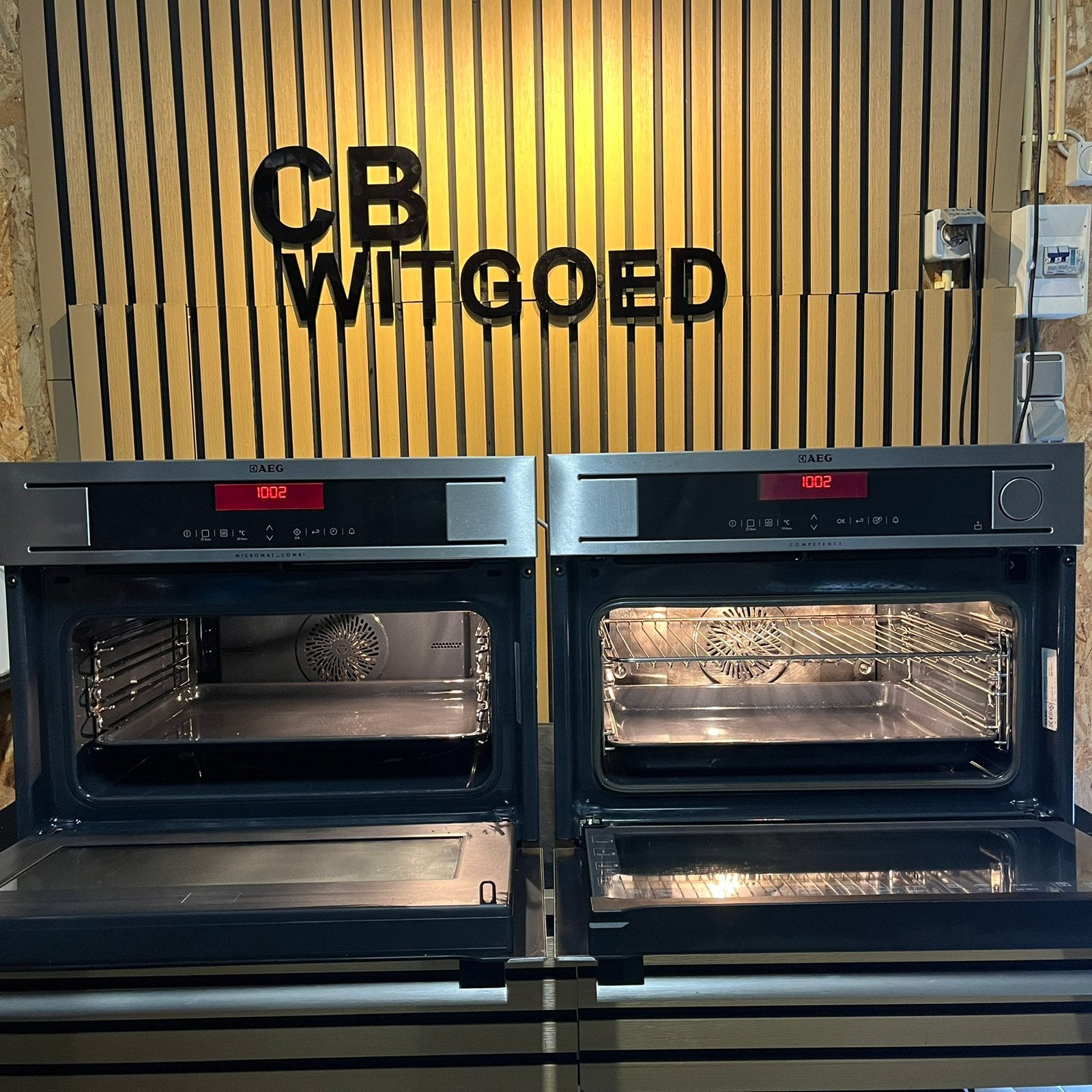 Luxe AEG set combi oven magnetron en combi stoomoven, Ophalen, 45 tot 50 cm, AEG, 60 cm of meer