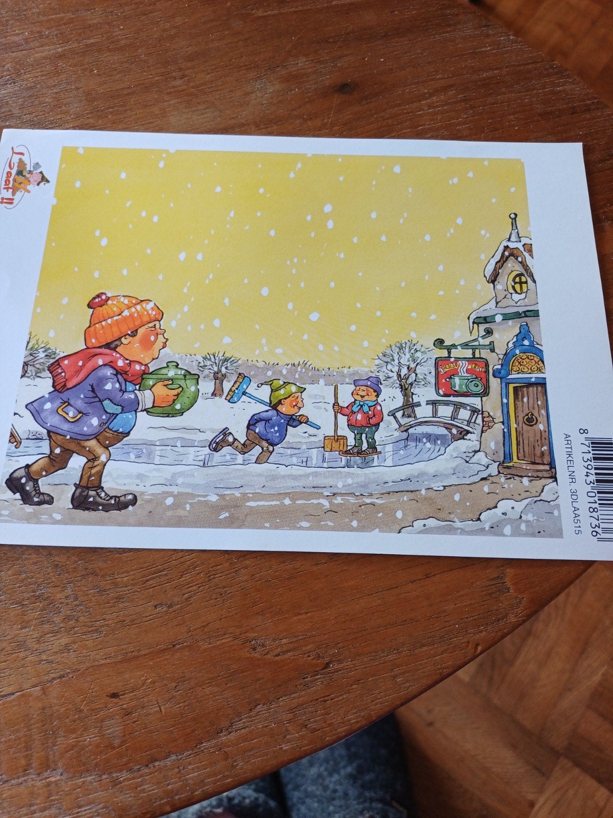 plaat met afbeelding ijspret de Efteling Laaf, Ophalen of Verzenden, Zo goed als nieuw, Overige typen