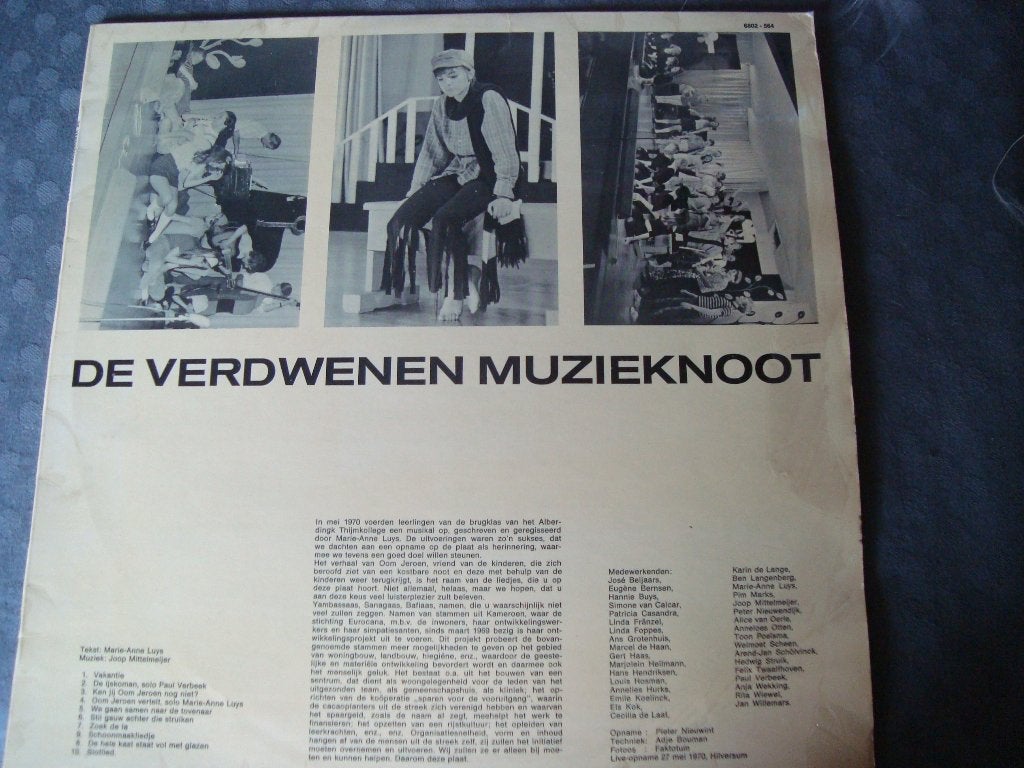 De verdwenen muzieknoot, Cd's en Dvd's, Ophalen of Verzenden, Zo goed als nieuw, 12 inch, Levenslied of Smartlap