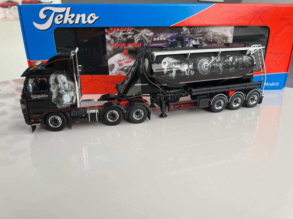Tekno scania 143 templeton, Hobby en Vrije tijd, Modelauto's | 1:50, Ophalen, Zo goed als nieuw, Bus of Vrachtwagen, Tekno