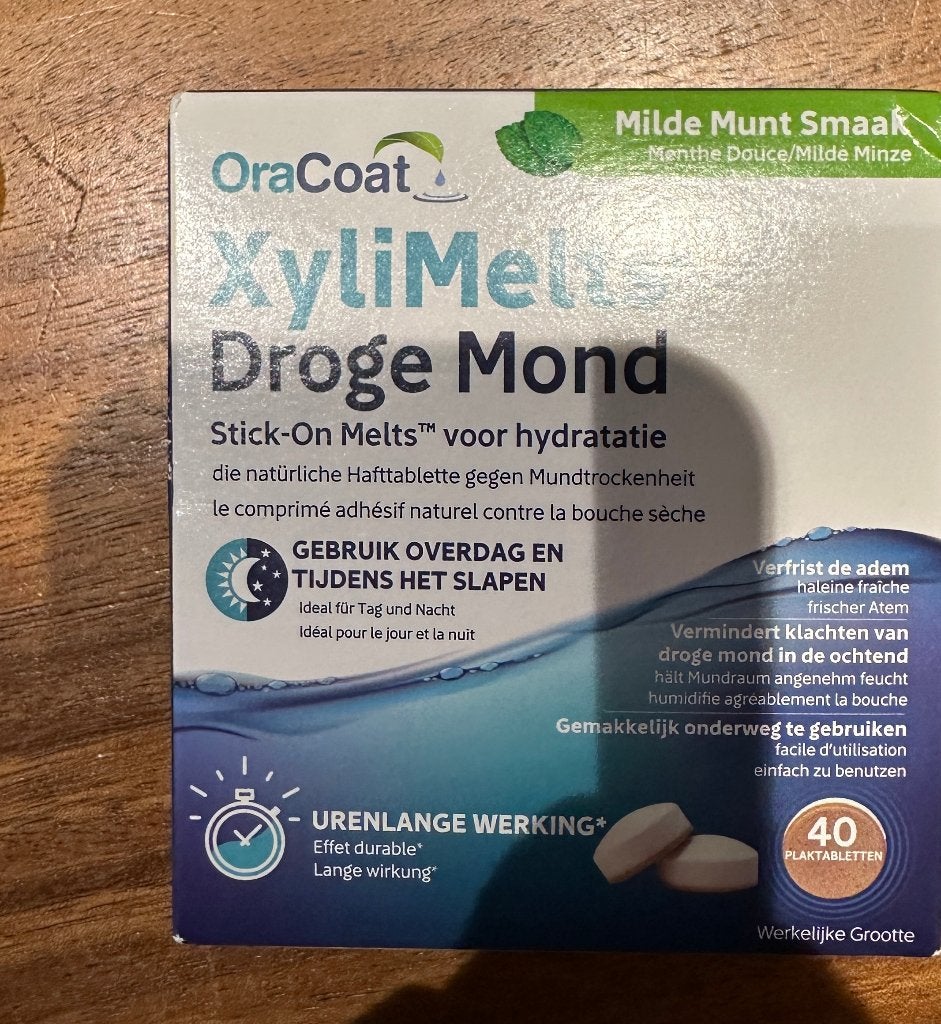 OraCoat XyliMelts -Plaktabletten tegen droge mond-5 x40stuks, Ophalen of Verzenden, Nieuw, Overige typen