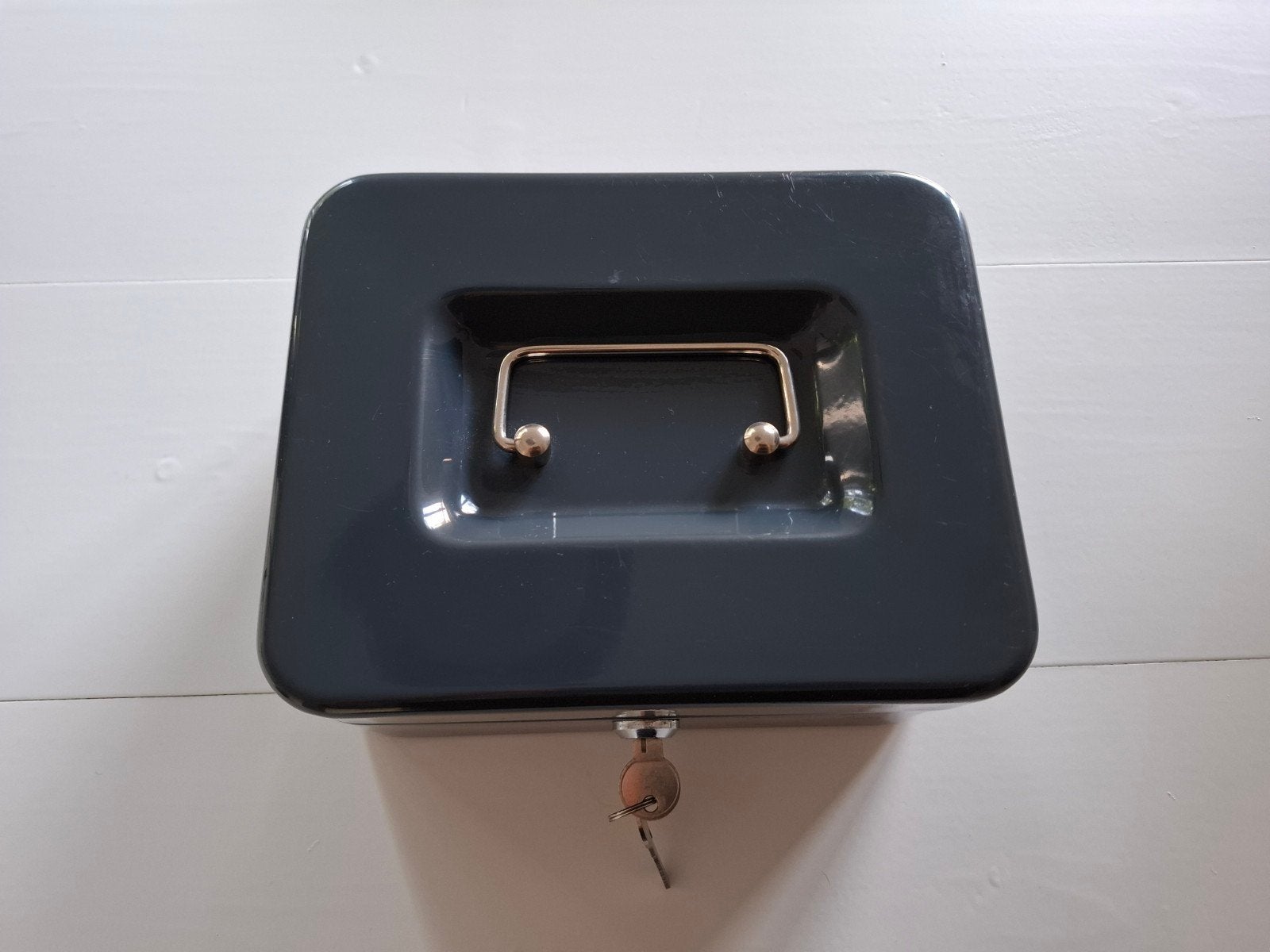 geldkistje, blauw/grijs!, Ophalen of Verzenden