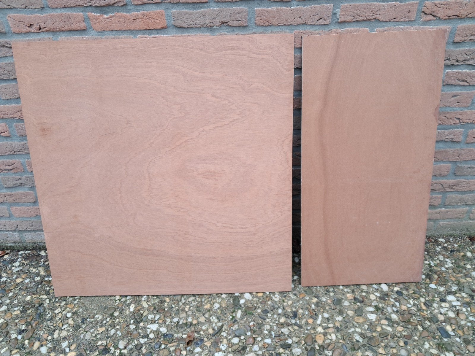 2 Planken, Hardhout Multiplex, Ophalen of Verzenden, Hout