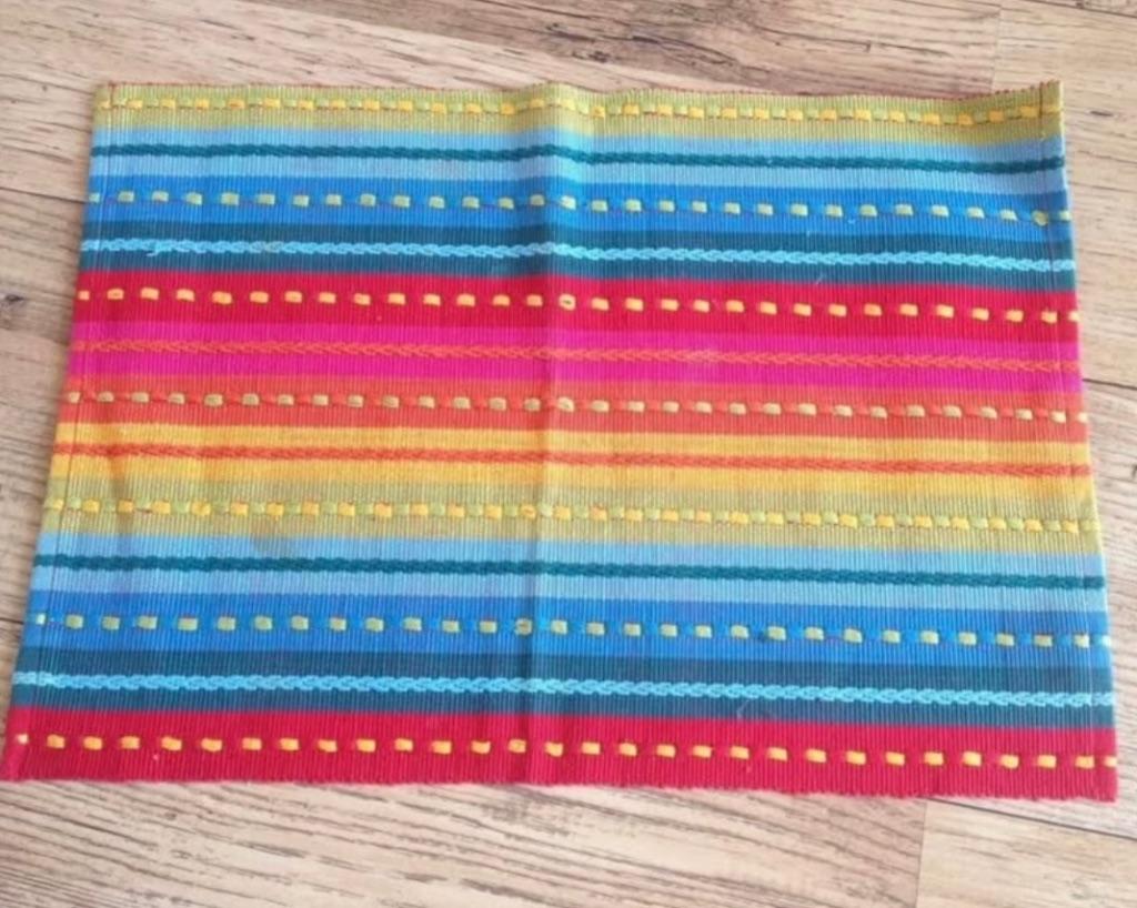 4 vrolijke placemats, Ophalen of Verzenden, Gebruikt, Overige kleuren, Placemat