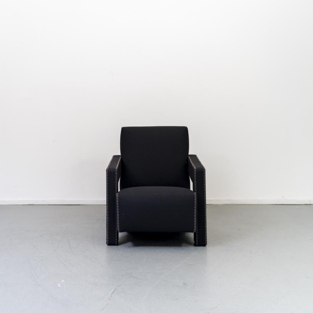 2x Cassina Utrecht G Rietveld 637 Stoel Zwart – Stof, Niet ingevuld, Niet ingevuld, Nieuw, Ophalen of Verzenden