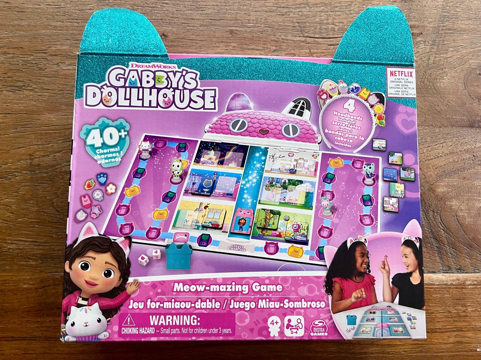 Gabby's Dollhouse Meow-mazing Game Bordspel, Een of twee spelers, Ophalen, Nieuw