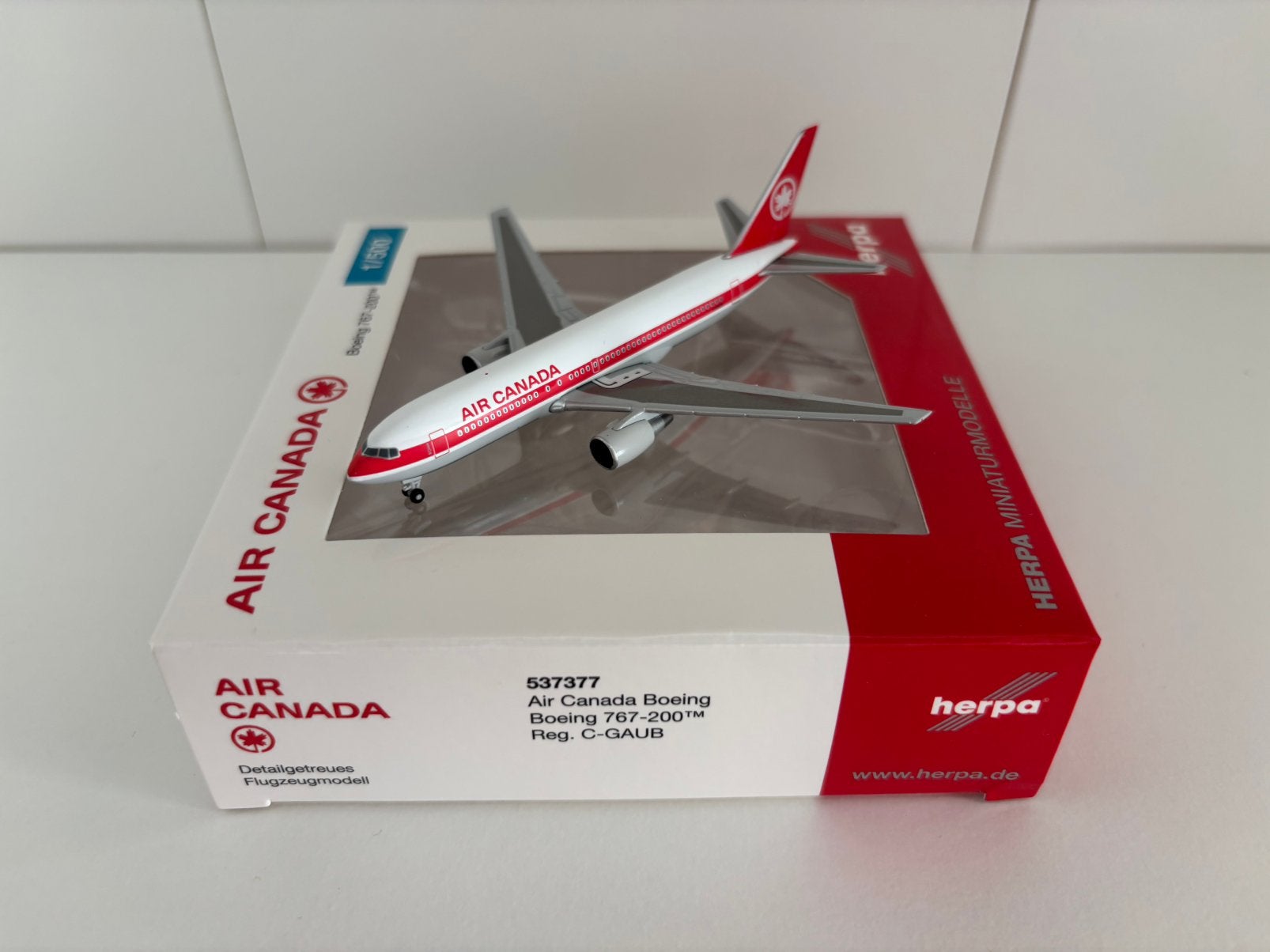 Herpa 537377 Air Canada Boeing 767-200 1:500, Ophalen of Verzenden, Zo goed als nieuw, Schaalmodel