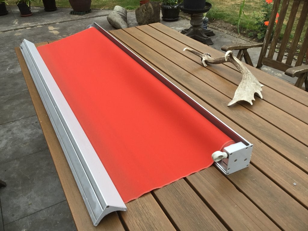 Zonnescherm 175 breed handbediend merk Carre uitvalscherm, Tuin en Terras, Zonneschermen, Ophalen, Gebruikt, Minder dan 250 cm