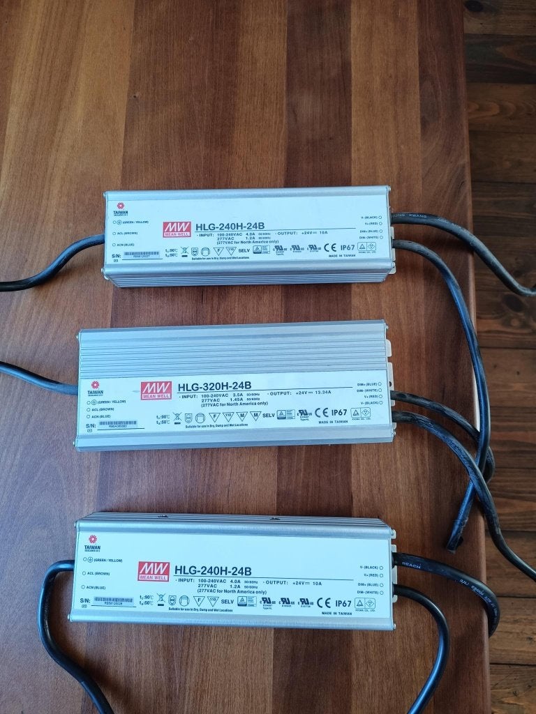 Mean Well HLG-320H-24B LED driver / HLG-240H-24B LED Driver, Ophalen of Verzenden, Zo goed als nieuw