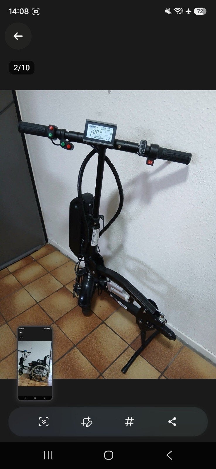 aankoppelbare scooter voir Rolstoel, Diversen, Ophalen, Inklapbaar, Nieuw, Handbewogen rolstoel