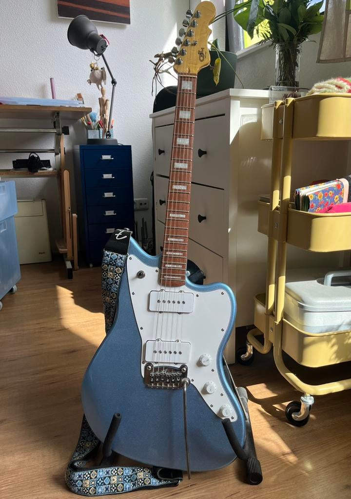 G&L Doheny S-500 (Jazzmaster) metallic powder blue, Ophalen, Zo goed als nieuw, Solid body, Overige merken