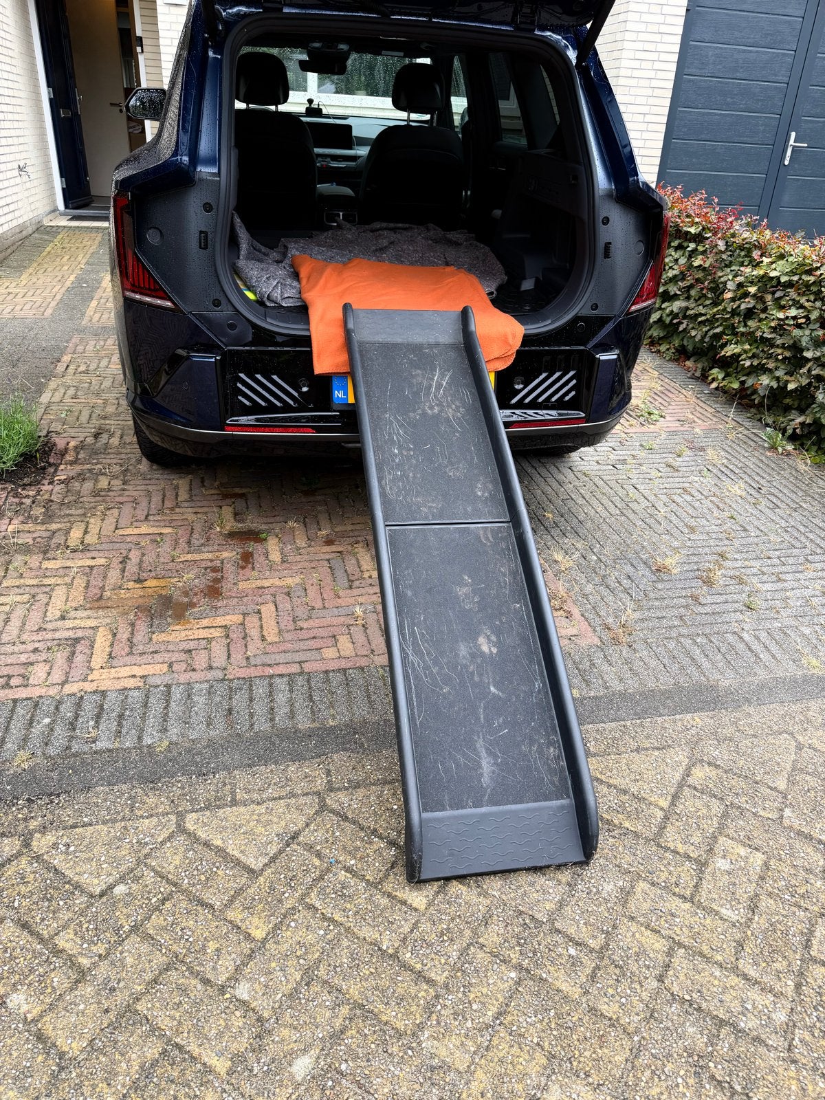 Honden loopplank, Ophalen