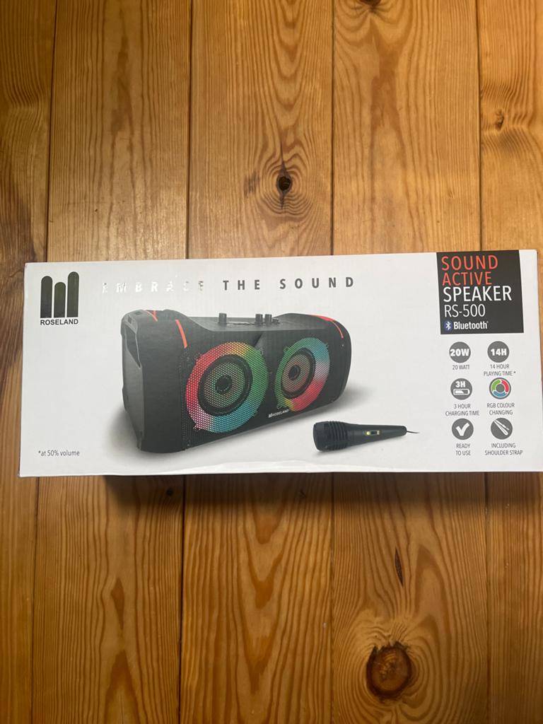 Roseland Sound Active Speaker RS-500 Bluetooth 20W, Overige merken, Overige typen, Ophalen of Verzenden, Zo goed als nieuw